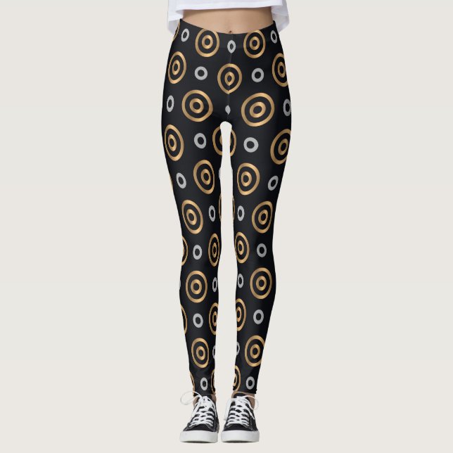 Vintage Kreise Leggings (Vorderseite)