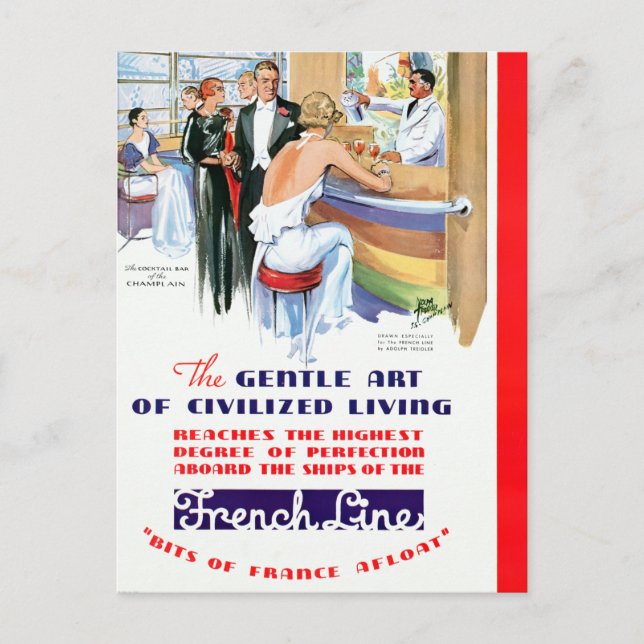 Vintage Kreuzfahrt Postkarte (Vorderseite)