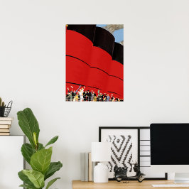 Vintage Kreuzfahrtpassagiere Abschied nehmen Poster