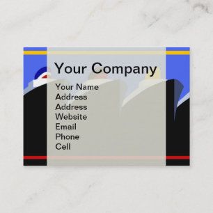 Vintage Kreuzfahrtschiffe Art Deco Poster Visitenkarte