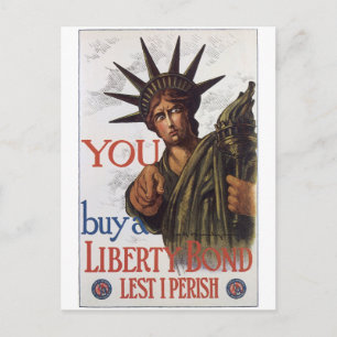 Vintage Kriegspostkarten, Poster der Liberalen Anl Postkarte