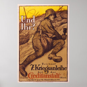 Vintage Kriegspposter aus Deutschland Poster