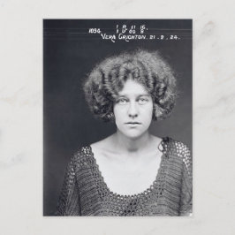 Vintage kriminelle Schwarz-Weiß-Tasse Postkarte