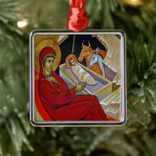 Vintage Krippe Ornament Aus Metall