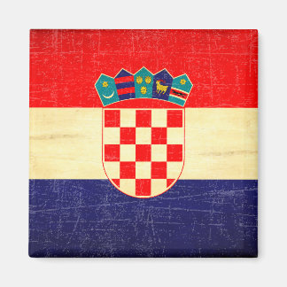 Vintage kroatische Flagge Magnet