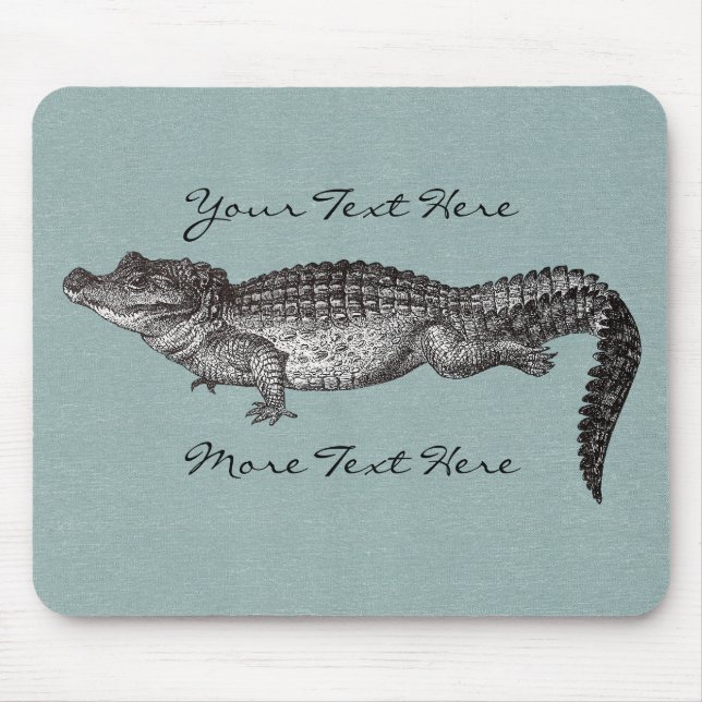 Vintage-Krokodil-Mauspad Mousepad (Vorne)