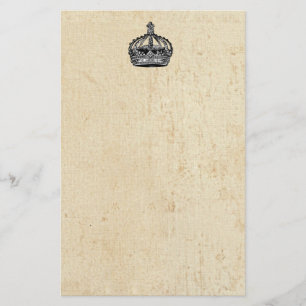 Vintage Krone auf altem Grunge Briefpapier
