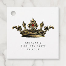 Vintage Krone aus Red Gold mit Ruby Gemstone