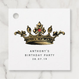 Vintage Krone aus Red Gold mit Ruby Gemstone Geschenkanhänger