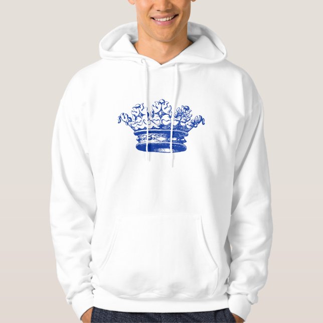 Vintage Krone - Marine Hoodie (Vorderseite)