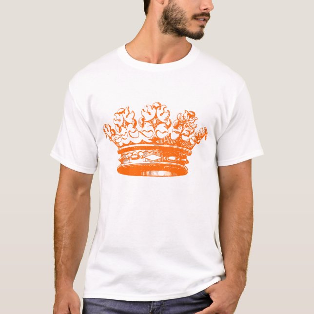 Vintage Krone - Orange T-Shirt (Vorderseite)
