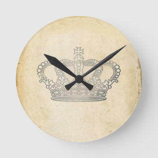 Vintage Krone Runde Wanduhr