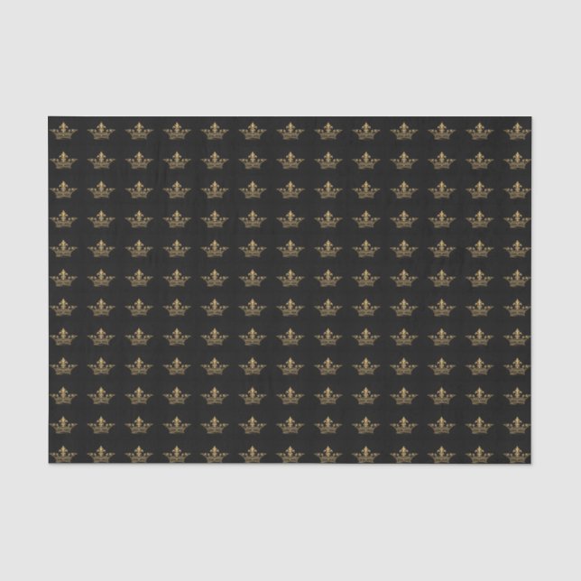 Vintage Kronenmetallic Seidenpapier (Vorderseite)