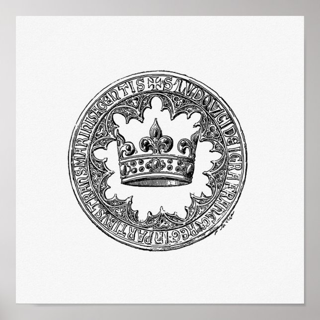 Vintage Krönungsabbildung Poster (Vorne)
