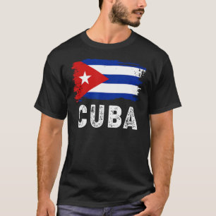 Vintage kubanische Flagge kubanischer Familienstol T-Shirt