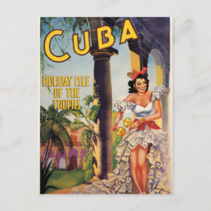 Vintage kubanische Tourismuskommission Tropics Tra Postkarte