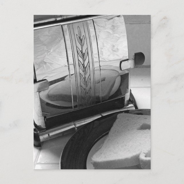 Vintage Küche Toaster Blank Art Postkarte (Vorderseite)