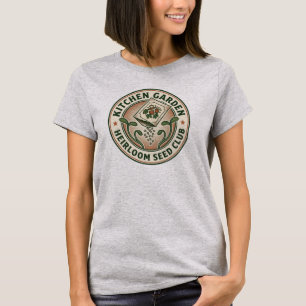 Vintage Küchengarten Erbstück-Samenclub-Abzeichen T-Shirt