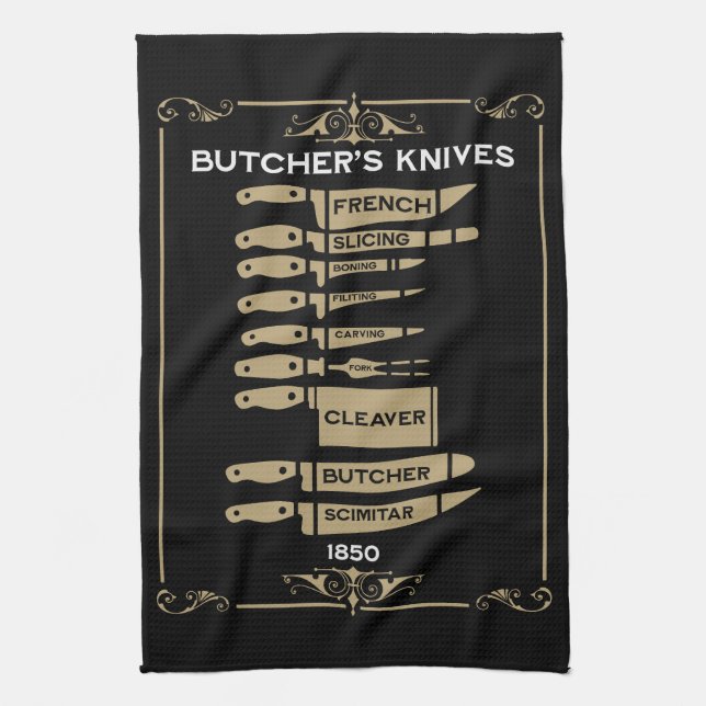 Vintage Küchenmützenmesser Geschirrtuch (Vertikal)