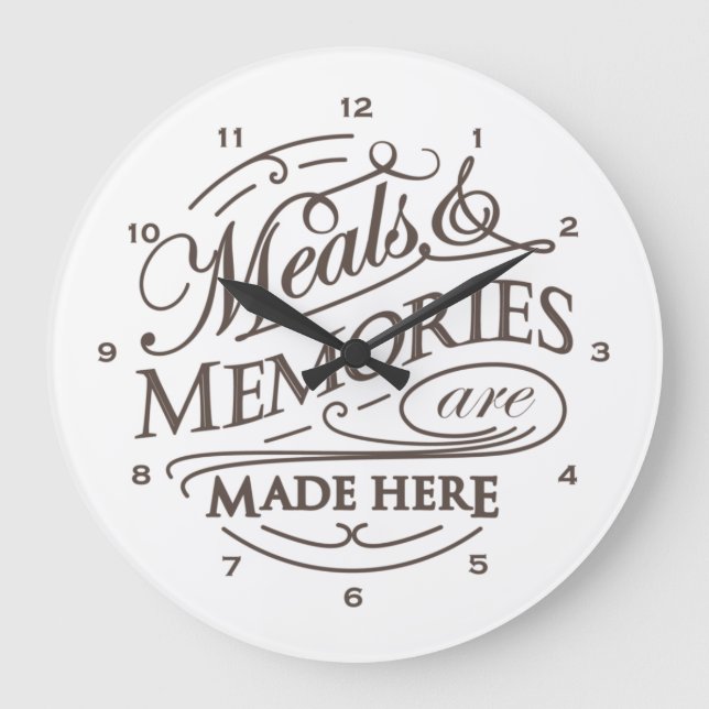 Vintage Küchenquote Acrylmauer Große Wanduhr (Vorderseite)