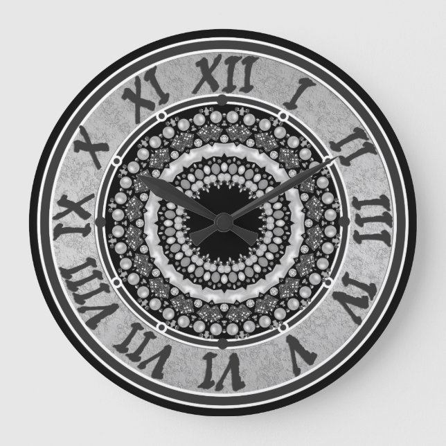 Vintage Küchenuhr Große Wanduhr (Vorderseite)