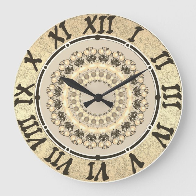 Vintage Küchenuhr Große Wanduhr (Vorderseite)