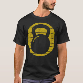Vintage-Kugelhantel Lustiges Fitness-Studio Workou T-Shirt