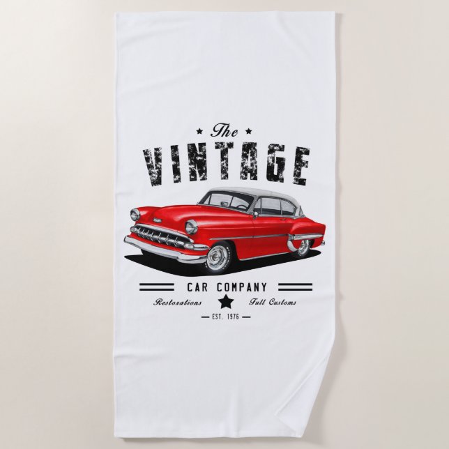 Vintage Kugelluftfahrzeuge Strandtuch (Vorderseite)