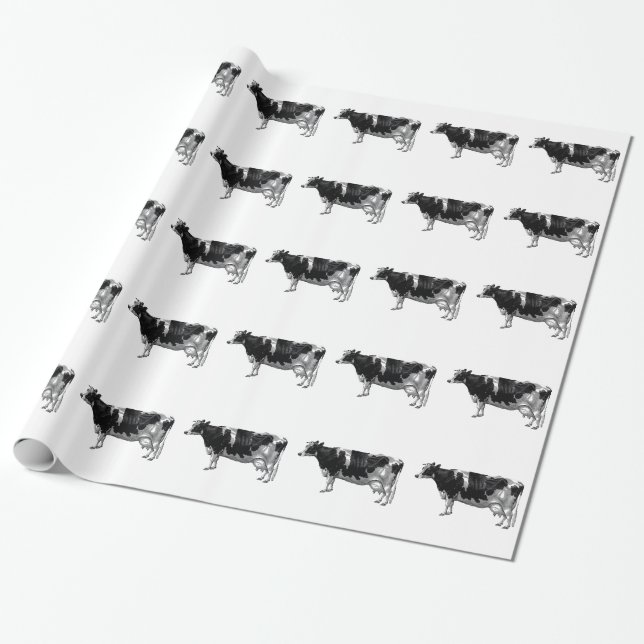 Vintage Kuh Geschenkpapier (Ungerollt)