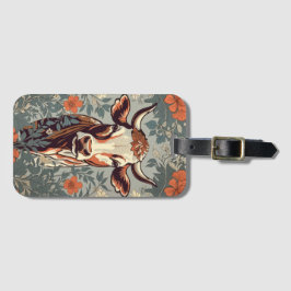 Vintage Kuh William Morris Inspirierte floral Gepäckanhänger