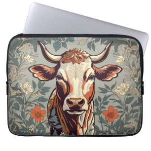Vintage Kuh William Morris Inspirierte floral Laptopschutzhülle