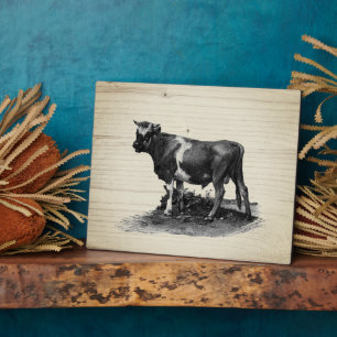 Vintage Kuhllustration Fotoplatte