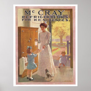 Vintage Kühlschrank-Werbung Poster
