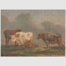 Vintage Kuhmalerei Seidenpapier