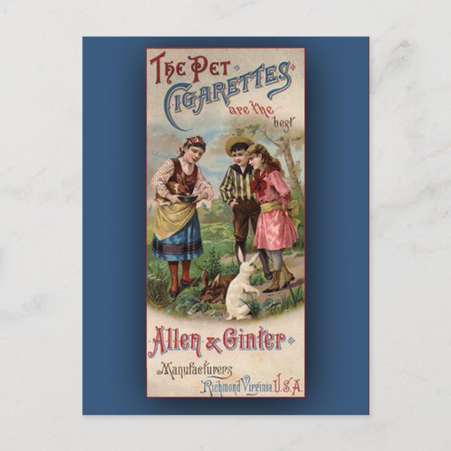 Vintage Kundenkarte Postkarte (Vorderseite)