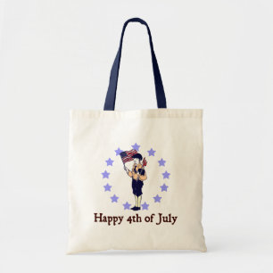 Vintage Kunst am 4. Juli Tragetasche