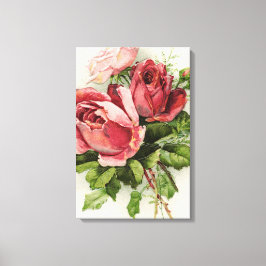 Vintage Kunst Antike Rose Leinwanddruck