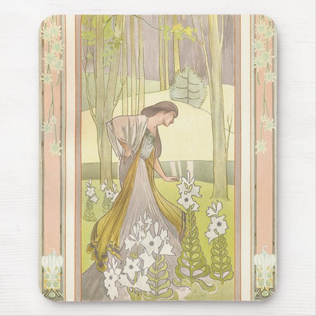 Vintage Kunst-Deko-Art Mousepad (Vorne)