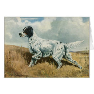 Vintage Kunst - English Setter Hund,