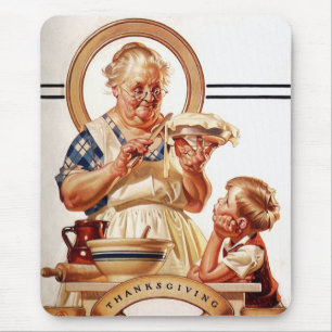 Vintage-Kunst-Geschenk zum Erntedankfest Mousepad