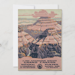 Vintage Kunst im Grand Canyon Karte
