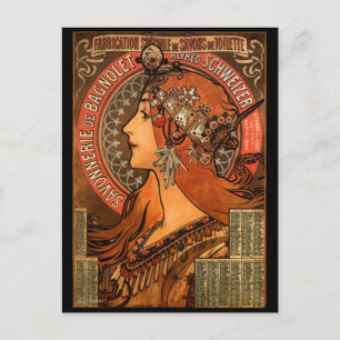 Vintage-Kunst im Jugendstil Werbe-Postkarte Postkarte