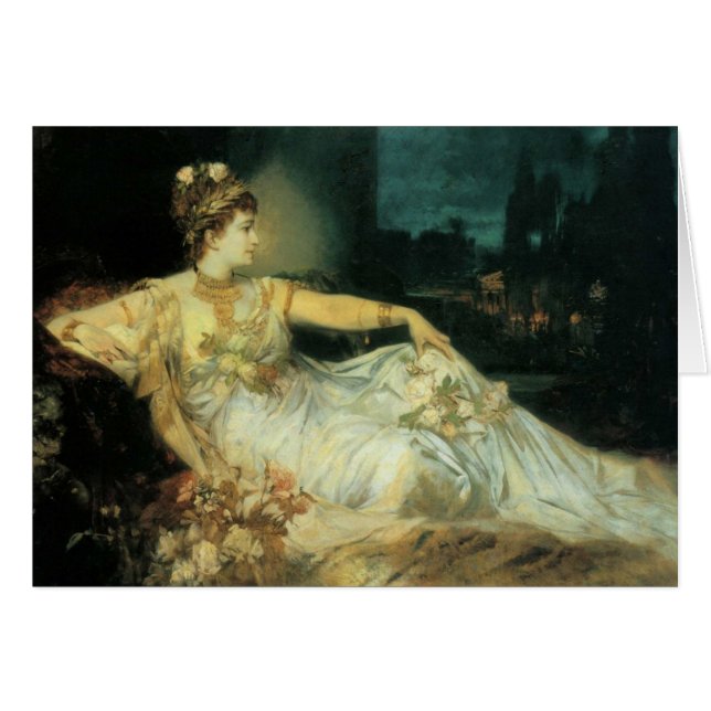 Vintage Kunst - Lady in Repose, (Vorderseite (Horizontal))