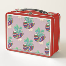 Vintage-Kunst-Lunchbox Rot