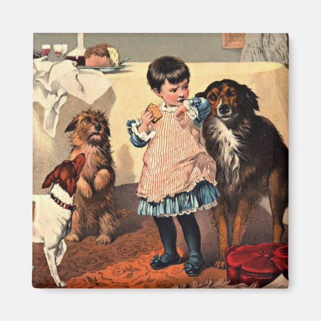Vintage Kunst Magnet (Vorne)