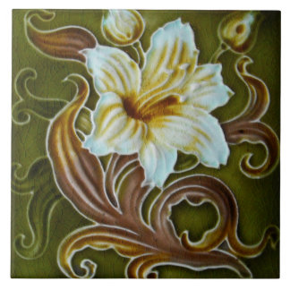 Vintage Kunst Nouveau Fliese