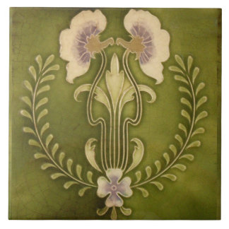 Vintage Kunst Nouveau Fliese