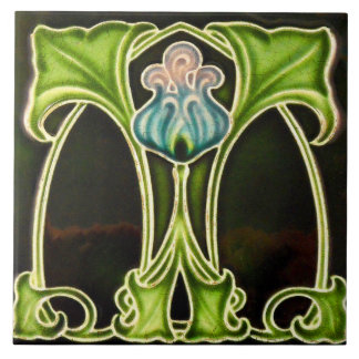 Vintage Kunst Nouveau Fliese