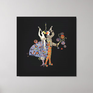 Vintage Kunst Nouveau WW1 Party-Feier Leinwanddruck