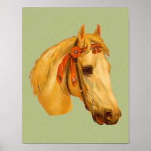Vintage-Kunst Palomino-Schauwetterkopf Poster